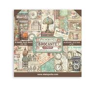 STAMPERIA INTL Brocante Antiques Maxi Bloc de papel para manualidades, multicolor, 22 hojas de una sola cara, 30,5 x 30,5 cm