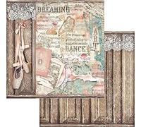 STAMPERIA INTL, KFT (3PL) SBB769 - Zapatillas de ballet (papel de doble cara, 30,5 x 30,5 cm), multicolor