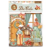 Stamperia - Los recortes para álbumes de recortes, álbumes y diarios de balas, All Around Christmas, formas de cartón cortadas con láser, fáciles de pegar, perfectas para manualidades y regalos (All