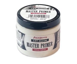 Stamperia - Master Primer for Crafts, Apply with a Soft Brush for a Smooth Base Before Painting, Enhances Colours, Suitable for Any Surface, including Non-Porous Materials (200ml)