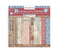 Stamperia Mini bloc de álbumes de recortes, fondos vintage, multicolor, 20,3 x 20,3 cm