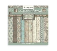 Stamperia Mini Bloc de álbumes de Recortes Pulgadas (8 x 8) selección de Fondos Voyages Fantastiques, Multicolor