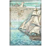 Stamperia Papel de Arroz Songs of The Sea Barco de Vela A4
