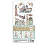 Stamperia - Paper Cut Outs for Scrapbooking, Albums, Card Making, Bullet Journalling and More, Acid Free, Double Sided, 4 Sheets, Perfect for Hobbies, Crafts, and Gifting (Venice, City of Art)