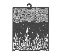 Stamperia Plantilla de Canciones de los Corales del Mar y Poseidonias, 20 x 25 cm, Plantillas de Dibujo Mar Plantilla para Pintar
