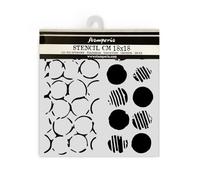 Stamperia - Plantillas gruesas para álbumes de recortes, álbumes, tarjetas, diarios de balas, y más, puntos de doble textura, material flexible, fácil de limpiar, perfecto para aficiones, manualidades