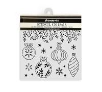 Stamperia - Plantillas gruesas para álbumes de recortes, álbumes, tarjetas, diarios, y más, bolas de Navidad, material flexible, fácil de limpiar, perfecto para aficiones, manualidades y regalos (The