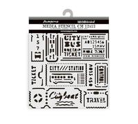 Stamperia - Plantillas gruesas para álbumes de recortes, álbumes, tarjetas, diarios y más, material flexible, fácil de limpiar, perfecto para aficiones, manualidades y regalos (tipo de viaje,
