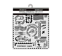 Stamperia - Plantillas gruesas para álbumes de recortes, álbumes, tarjetas, diarios y más, material flexible, fácil de limpiar, perfecto para aficiones, manualidades y regalos (tipo de viajes, sellos)