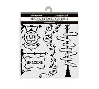 Stamperia - Plantillas gruesas para álbumes de recortes, álbumes, tarjetas, diarios y más, material flexible, fácil de limpiar, perfecto para aficiones, manualidades y regalos (tipo de viaje, lámpara