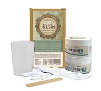 Stamperia - Resin for Crafts and Gifting, 1:1 Bicomponent, Dries Quickly in 1-2 Hours, Component A and B, Kit Includes Dispenser, Gloves, and Spatula (2 x 150ml) (Favourites Refresh) (White)