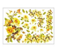 Stamperia Rice Paper Rosas Amarillas, 48 x 33 cm, Multicolor, Taglia unica