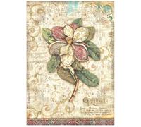 Stamperia Rice Paper Sheet A4-Christmas Greetings Flower