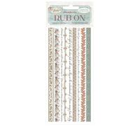 Stamperia - Rub-on for Scrapbooks, Albums, Card Making, Bullet Journals and More, Easily Transfer Images onto Paper and Other Surfaces, Perfect for Crafts and Gifting (Venice, City of Art - Stripes)