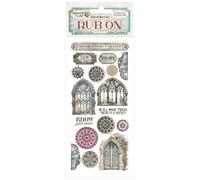 Stamperia - Rub-on for Scrapbooks, Albums, Card Making, Bullet Journals and More, Easily Transfer Images onto Paper and Other Surfaces, Perfect for Crafts and Gifting (Master of Magic, Gothic Windows)