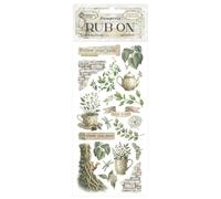 Stamperia - Rub-on for Scrapbooks, Albums, Cards, Bullet Journals and More, Easily Transfer Images onto Paper and Other Surfaces, Perfect for Crafts and Gifting (Herbarium Silvae, Tea Time)