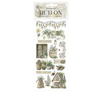 Stamperia - Rub-on for Scrapbooks, Albums, Cards, Bullet Journals and More, Easily Transfer Images onto Paper and Other Surfaces, Perfect for Crafts and Gifting (Herbarium Silvae, Cottage)
