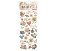 Stamperia - Rub-on for Scrapbooks, Albums, Cards, Bullet Journals and More, Easily Transfer Images onto Paper and Other Surfaces, Perfect for Crafts and Gifting (Family, Patchwork Flowers)