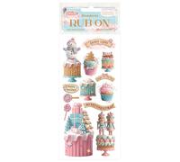 Stamperia - Rub-on for Scrapbooks, Albums, Cards, Bullet Journals and More, Easily Transfer Images onto Paper and Other Surfaces, Perfect for Crafts and Gifting (Candy Christmas, Cakes)