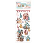 Stamperia - Rub-on for Scrapbooks, Albums, Cards, Bullet Journals and More, Easily Transfer Images onto Paper and Other Surfaces, Perfect for Crafts and Gifting (Candy Christmas, Marzipan Houses)