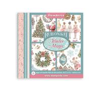 Stamperia - Rub-on Kit for Scrapbooks, Albums, Cards, Bullet Journals and More, Easily Transfer Images onto Paper and Other Surfaces, Perfect for Crafts and Gifting (6 Pages) (Winter Magic)