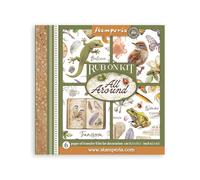 Stamperia - Rub-on Kit for Scrapbooks, Albums, Cards, Bullet Journals and More, Easily Transfer Images onto Paper and Other Surfaces, Perfect for Crafts and Gifting (6 Pages) (All Around)
