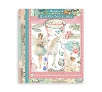 Stamperia - Rub-on Kit for Scrapbooks, Albums, Cards, Bullet Journals and More, Easily Transfer Images onto Paper and Other Surfaces, Perfect for Crafts and Gifting (6 Pages) (Wonderland)