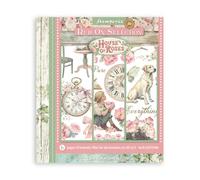 Stamperia - Rub-on Selection for Scrapbooks, Albums, Cards, Bullet Journals and More, Easily Transfer Images onto Paper and Other Surfaces, Perfect for Crafts and Gifting (6 Pages) (House of Roses)