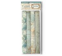 Stamperia Tejido de Hojas, Poliéster, Multicolor, 30 x 30 cm