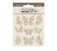 Stamperia SCB220 Lavender Decorative Chips, Brown, Assorted