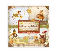 Stamperia - Scrapbook Paper Pad for Scrapbooking, Albums, Card Making, Bullet Journalling and More, Acid Free, Single Face, Perfect for Hobbies, Crafts, and Gifting (Whispering Woods) (20.3 x 20.3cm)