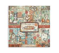 Stamperia - Scrapbook Paper Pad for Scrapbooking, Albums, Card Making, Bullet Journalling and More, Acid Free, Double-Sided, Perfect for Hobbies, Crafts, and Gifting (Furry Friends) (20.3 x 20.3cm)