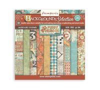 Stamperia - Scrapbook Paper Pad for Scrapbooking, Albums, Cards, Bullet Journals, and More, Acid Free, Double-Sided, Perfect for Crafts and Gifting (Furry Friends Background Selection) (20.3 x 20.3cm)