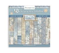 Stamperia - Scrapbook Paper Pad for Scrapbooking, Albums, Cards, Bullet Journals, and More, Acid Free, Double-Sided, Perfect for Crafts and Gifting (Silent Sea Maxi Background) (30.5 x 30.5cm)