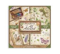 Stamperia - Scrapbook Paper Pad for Scrapbooking, Albums, Cards, Bullet Journals and More, Acid Free, Single Face, Perfect for Hobbies, Crafts, and Gifting (All Around) (20.3 x 20.3cm)