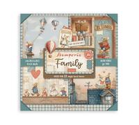 Stamperia - Scrapbook Paper Pad for Scrapbooking, Albums, Cards, Bullet Journals and More, Acid Free, Single Face, Perfect for Hobbies, Crafts, and Gifting (Family) (20.3 x 20.3cm)