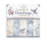 Stamperia - Scrapbook Paper Pad for Scrapbooks, Albums, Card Making, Bullet Journalling and More, Acid Free, Double-Sided, Perfect for Hobbies, Crafts, and Gifting (Dewdrops) (20,3 x 20,3 cm)