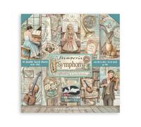 Stamperia - Scrapbook Paper Pad for Scrapbooks, Albums, Cards, Bullet Journals and More, Acid Free, Double-Sided, Perfect for Hobbies, Crafts, and Gifting (Symphony) (20.3 x 20.3cm)
