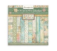 Stamperia - Scrapbook Paper Pad for Scrapbooks, Albums, Cards, Bullet Journals and More, Acid Free, Double-Sided, Perfect for Crafts and Gifting (Daisy Art Background Selection) (20.3 x 20.3cm)