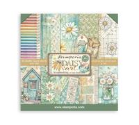 Stamperia - Scrapbook Paper Pad for Scrapbooks, Albums, Cards, Bullet Journals and More, Acid Free, Double-Sided, Perfect for Hobbies, Crafts, and Gifting (Daisy Art) (30.5 x 30.5cm)