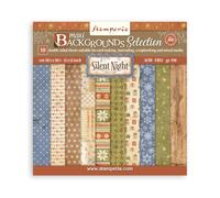 Stamperia - Scrapbook Paper Pad for Scrapbooks, Albums, Cards, Bullet Journals and More, Acid Free, Double-Sided (Silent Night Background Selection) (30.5 x 30.5cm)