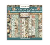 Stamperia - Scrapbook Paper Pad for Scrapbooks, Albums, Cards, Bullet Journals and More, Acid Free, Double-Sided, Perfect for Crafts and Gifting (Gardens of Time Background Selection) (20.3 x 20.3cm)
