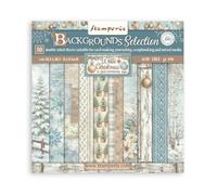 Stamperia - Scrapbook Paper Pad for Scrapbooks, Albums, Cards, Bullet Journals and More, Acid Free, Lignin Free, Double-Sided (White Christmas Background Selection) (20.3 x 20.3cm)