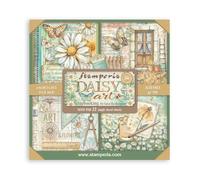 Stamperia - Scrapbook Paper Pad for Scrapbooks, Albums, Cards, Bullet Journals and More, Acid Free, Single Face, Perfect for Hobbies, Crafts, and Gifting (Daisy Art) (20,3 x 20,3 cm)