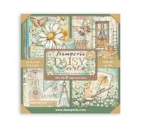 Stamperia - Scrapbook Paper Pad for Scrapbooks, Albums, Cards, Bullet Journals and More, Acid Free, Single Face, Perfect for Hobbies, Crafts, and Gifting (Daisy Art) (30,5 x 30,5 cm)