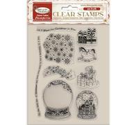 Stamperia - Sello acrílico para álbumes de recortes, álbumes, tarjetas, diarios y más, transparente, de larga duración, fácil de limpiar, perfecto para manualidades y regalos (Gear up for Christmas,