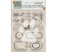 Stamperia - Sellos acrílicos para álbumes de recortes, álbumes, creación de tarjetas, diarios y más, transparente, de larga duración, fácil de limpiar, perfecto para manualidades y regalos (etiquetas