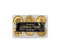 Stamperia - Set of Seals for Scrapbooking, Albums, Card Making, Bullet Journalling and More, Perfect for Personalised Stamping, Crafts, and Gifting (Venice, City of Art) (6 Seals) (dia. 2.5cm)