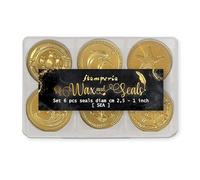 Stamperia - Set of Seals for Scrapbooking, Albums, Card Making, Bullet Journalling and More, Perfect for Personalised Stamping, Crafts, and Gifting (Silent Sea) (6 Seals) (dia. 2.5cm)