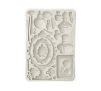 Stamperia - Silicon Mould A5 for Scrapbooking, Bullet Journals and More, Non-Stick Surface, Suitable for Air-Dry Clay, Resin and More, Perfect for Crafts and Gifting (Masquerade, Beauty Accessories)